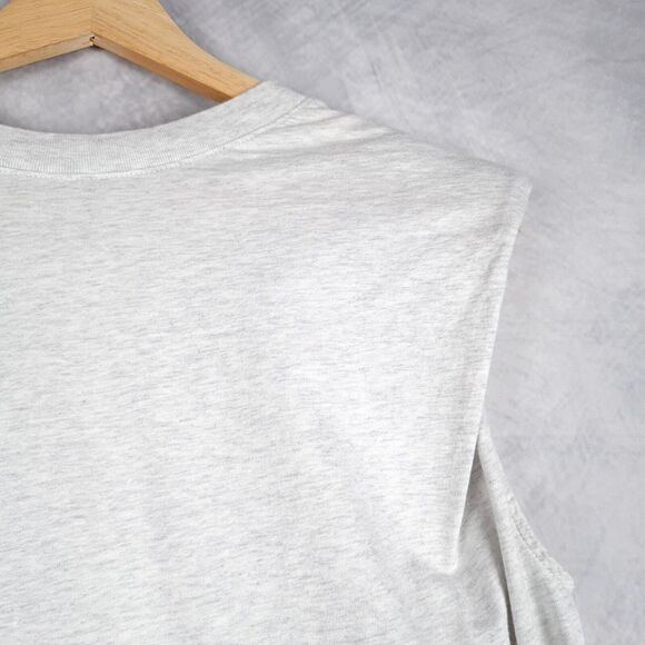Aritzia Babaton Shoulder Pad Tank Top Womens Small Heathered Gray Sleeveless Tee - Picture 6 of 16